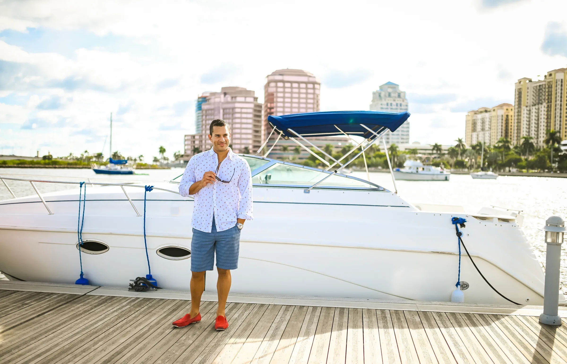 Boater on dock