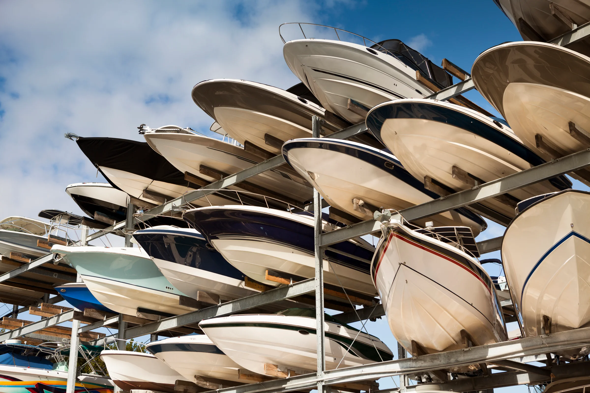 Stacked boats